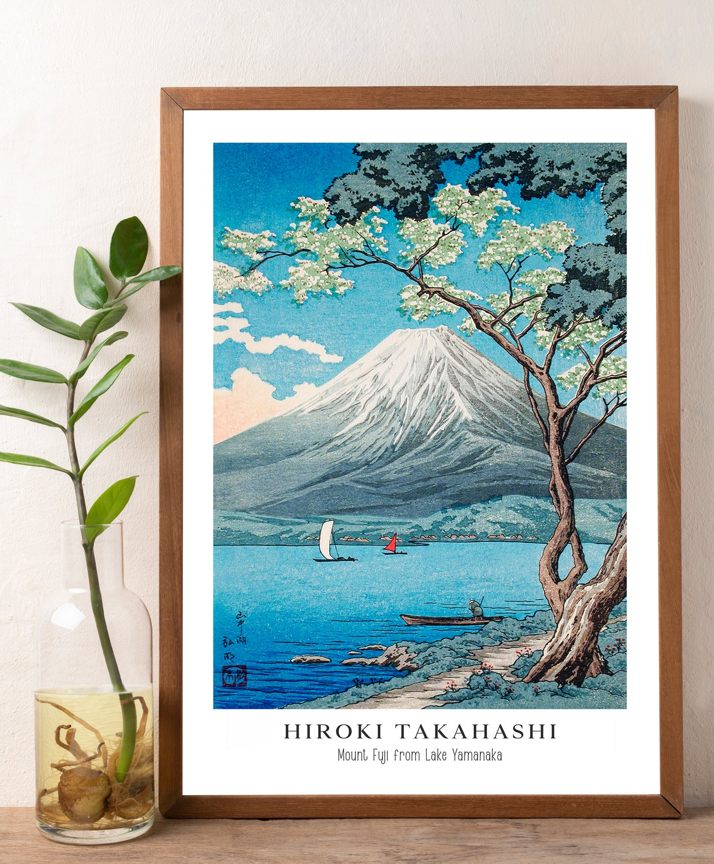 Mount Fuji from Lake Yamanaka Giclee Print, Japanese Print, Takahashi Hiroaki Print